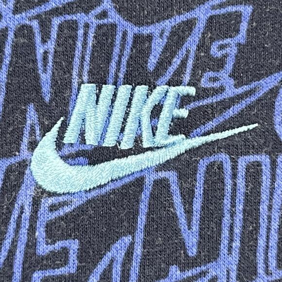 Nike Hoodie Boys XL Blue All Over Print AOP Zip Pocket Pullover Sweatshirt - Picture 4 of 13